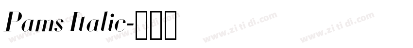 Pams Italic字体转换 Pams Italic字体转换